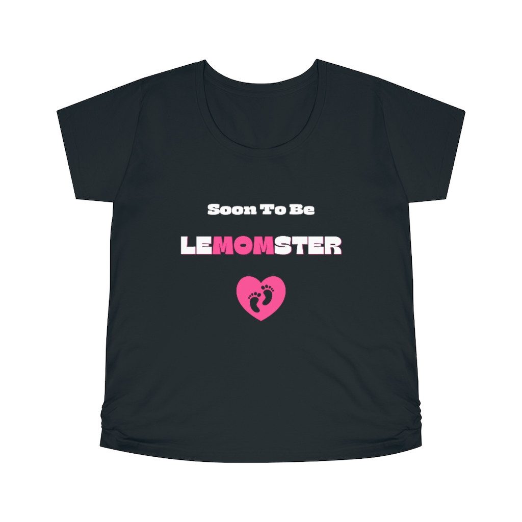leMOMster Women's Maternity Tee Black PFY5346