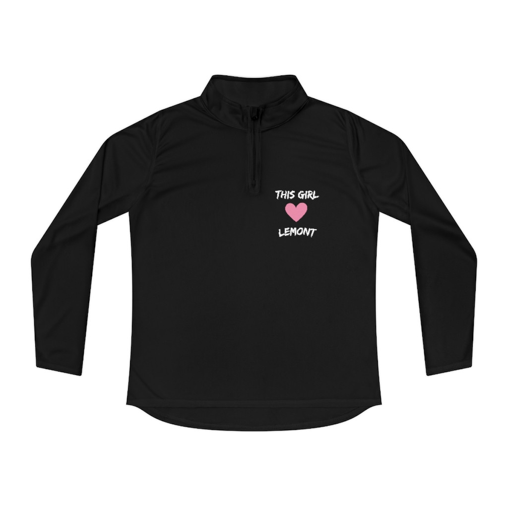 Girl Loves Lemont Women's Quarter-Zip Sweater