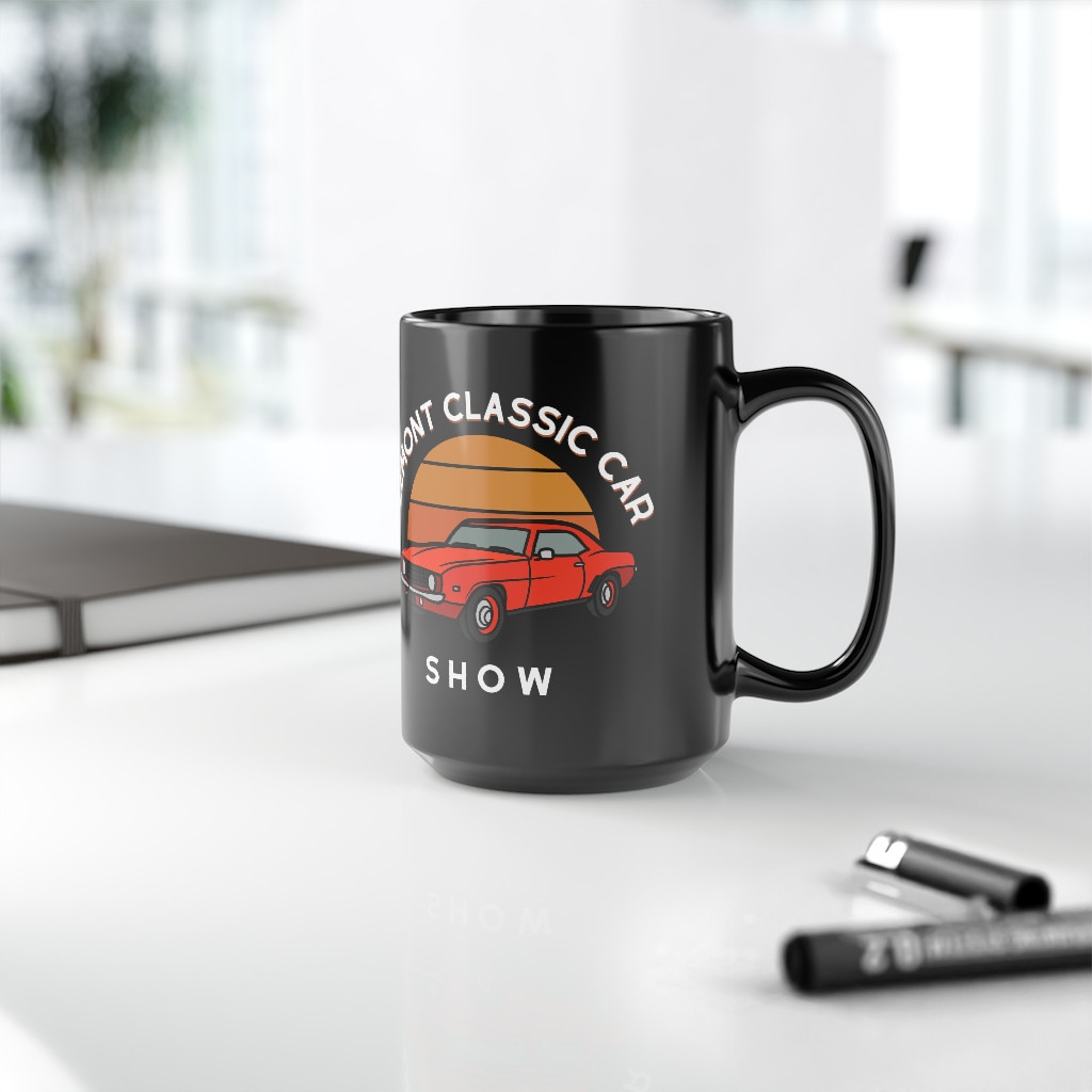 Lemont Classic Car Show Black Mug, 15oz PFY2055