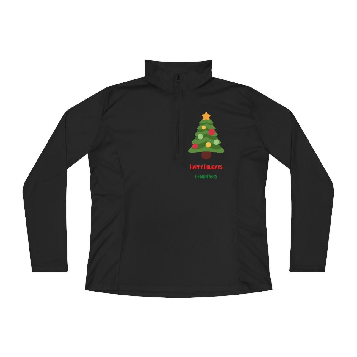 Happy Holidays Lemonters Ladies Quarter-Zip Pullover PFY2423