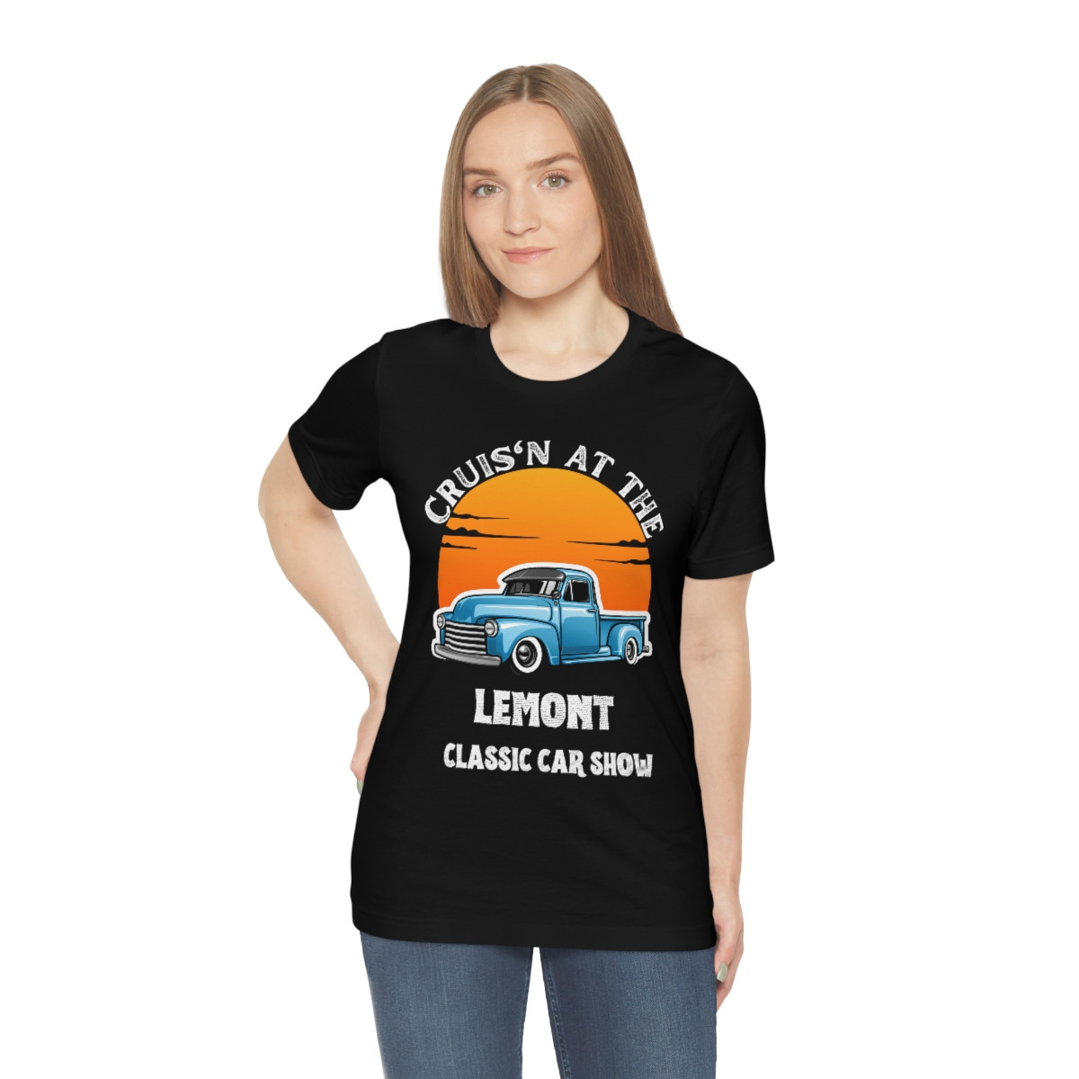 Lemont Car Show Front Design Unisex Jersey Short Sleeve Tee PFY6543