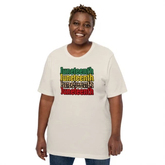 Juneteenth Text Unisex T-Shirt