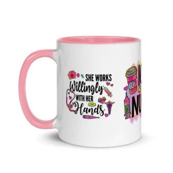 ICU Nurse Superhero Scrubs Mug with Color Inside