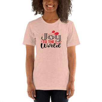 Joy To The World In Black And Red Unisex T-Shirt