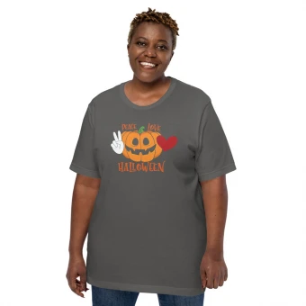 Peace Love Halloween Unisex T-Shirt