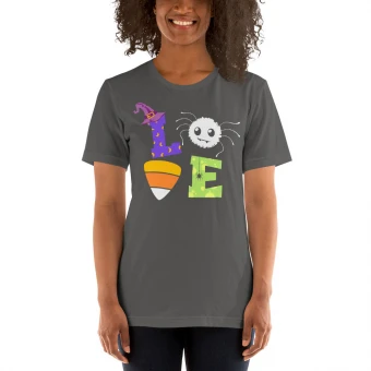 Love With Candy Corn And Spider Unisex T-Shirt