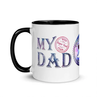 My Dad This Dad Super Dad Mug with Color Inside
