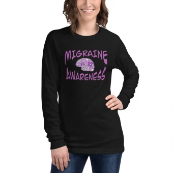 Migraine Awareness Unisex Long Sleeve Tee