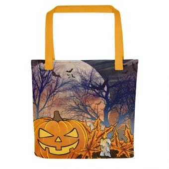 Halloween Pumpkin Night Scene Tote Bag
