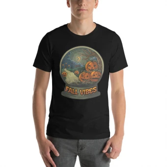Fall Vibes Globe Unisex T-Shirt
