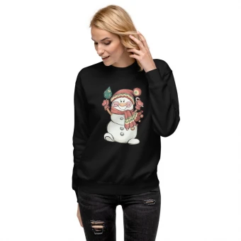 Winter Snowman Unisex Premium Sweatshirt