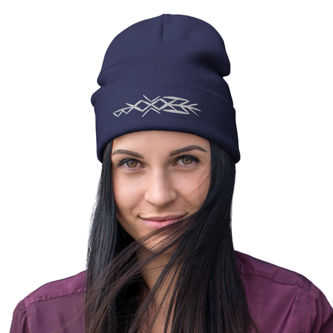 Viking WARRIOR WOMAN Bindrune Knit Beanie