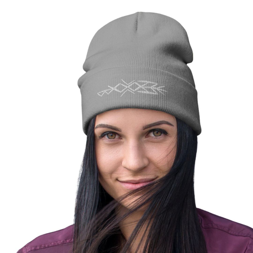 Viking WARRIOR WOMAN Bindrune Knit Beanie