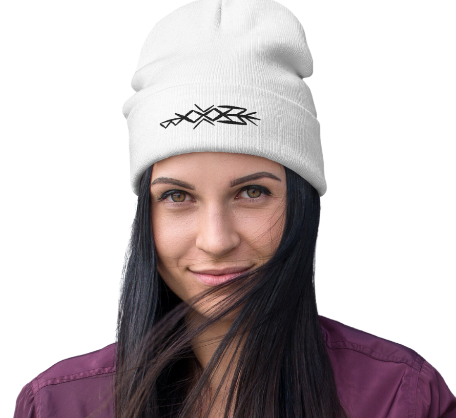 Viking WARRIOR WOMAN Bindrune Knit Beanie