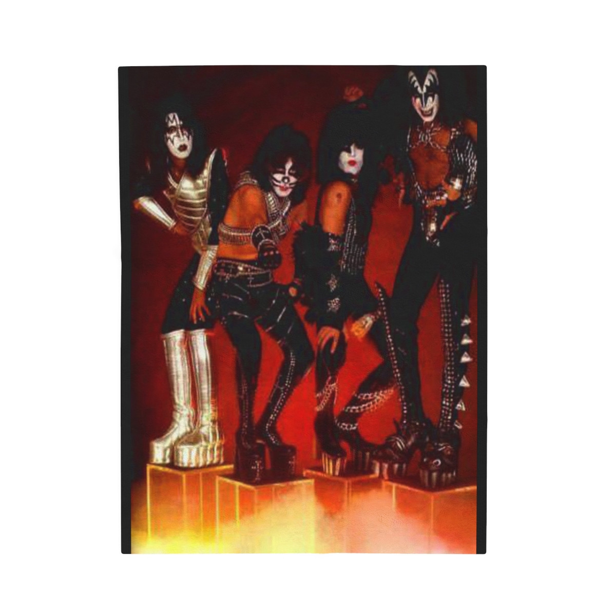 KISS Love Gun Cubes Velveteen Plush Blanket