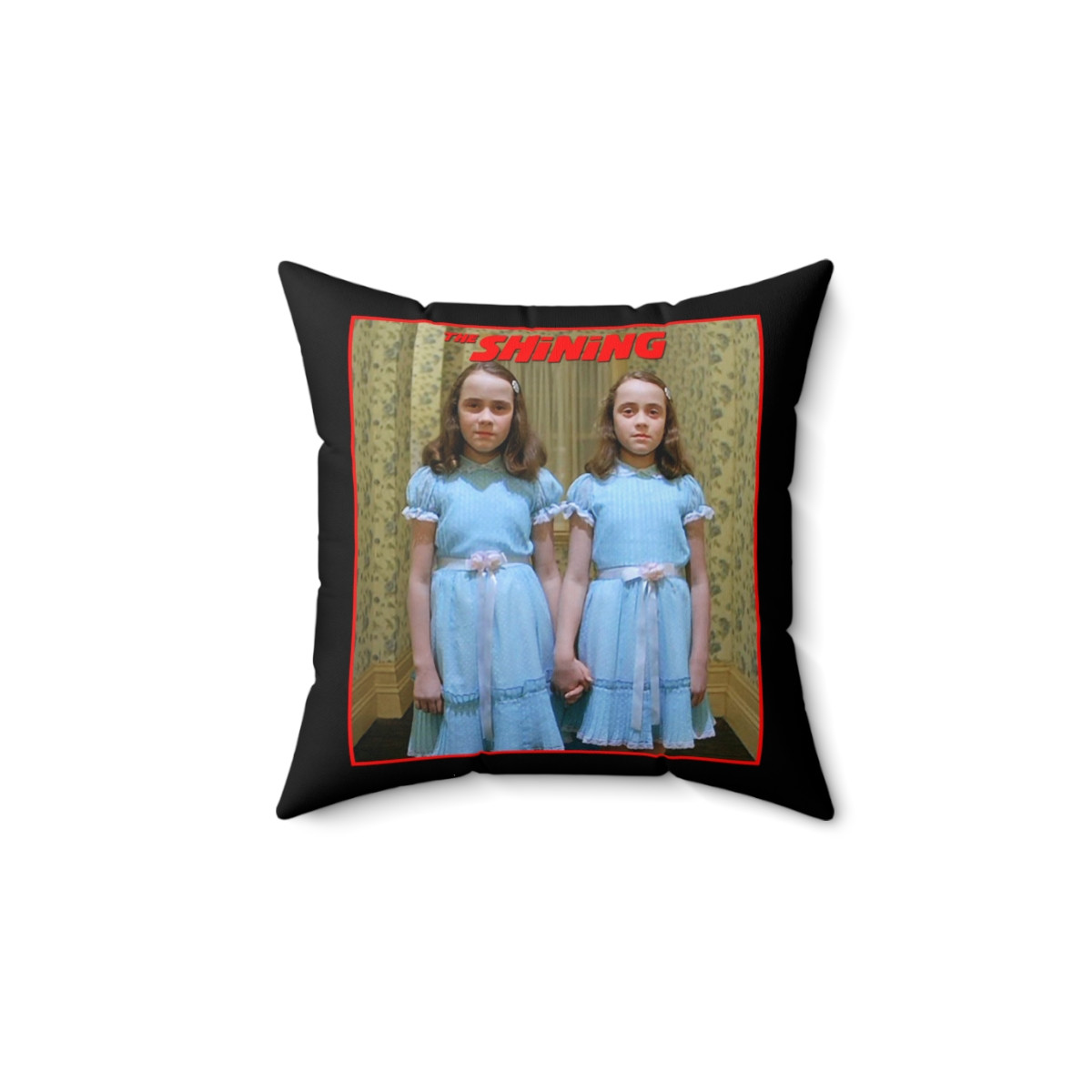 The Shining ghost sisters on black Spun Polyester Square Pillow gift