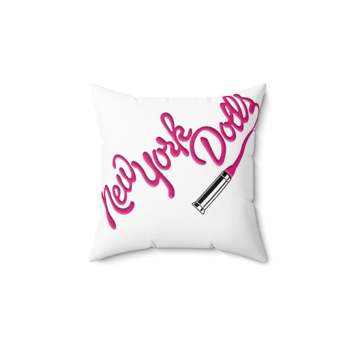 N.Y. DOLLS White Pillow Spun Polyester Square Pillow gift