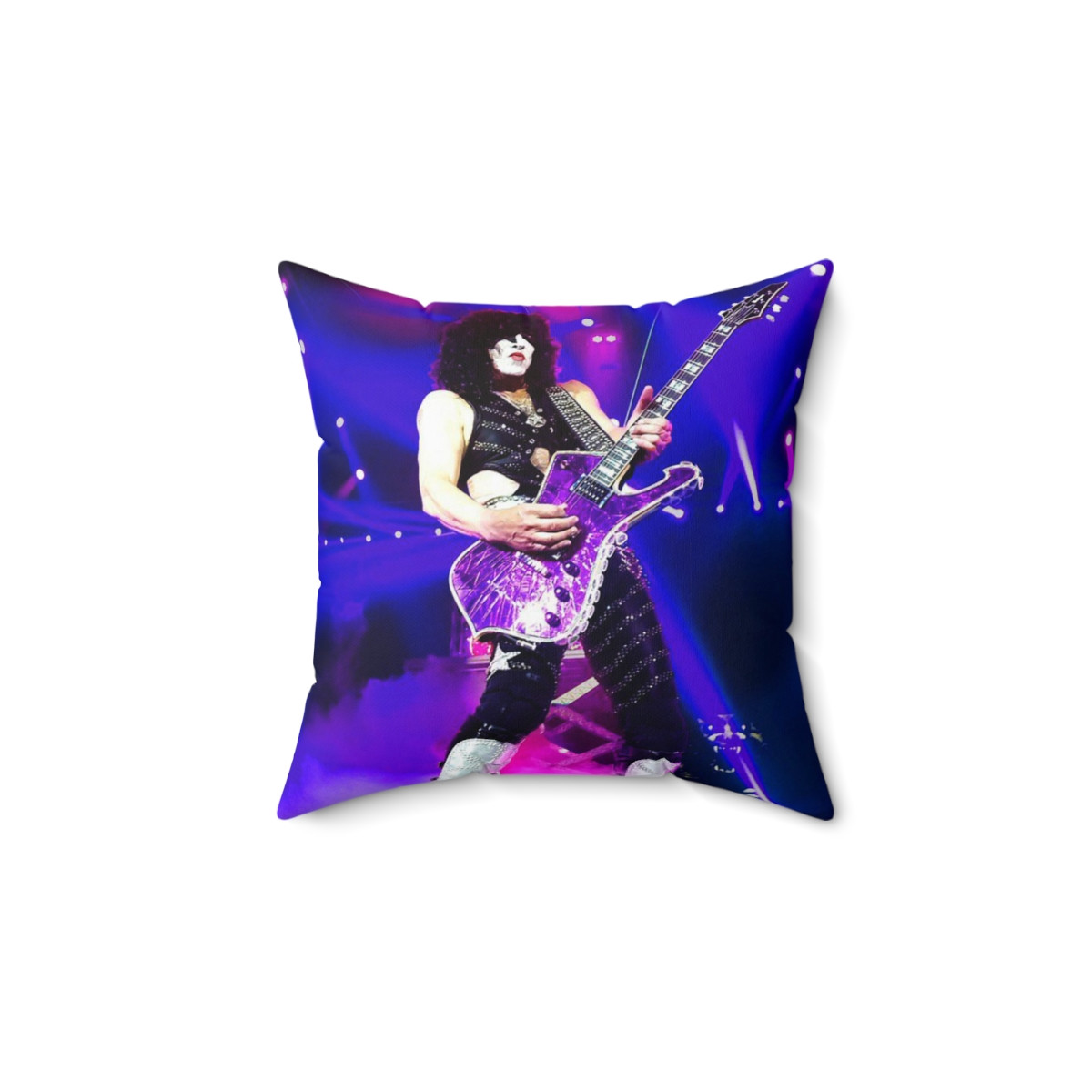 KISS Paul Stanley purple Mirror Iceman Pillow Spun Polyester Square Pillow