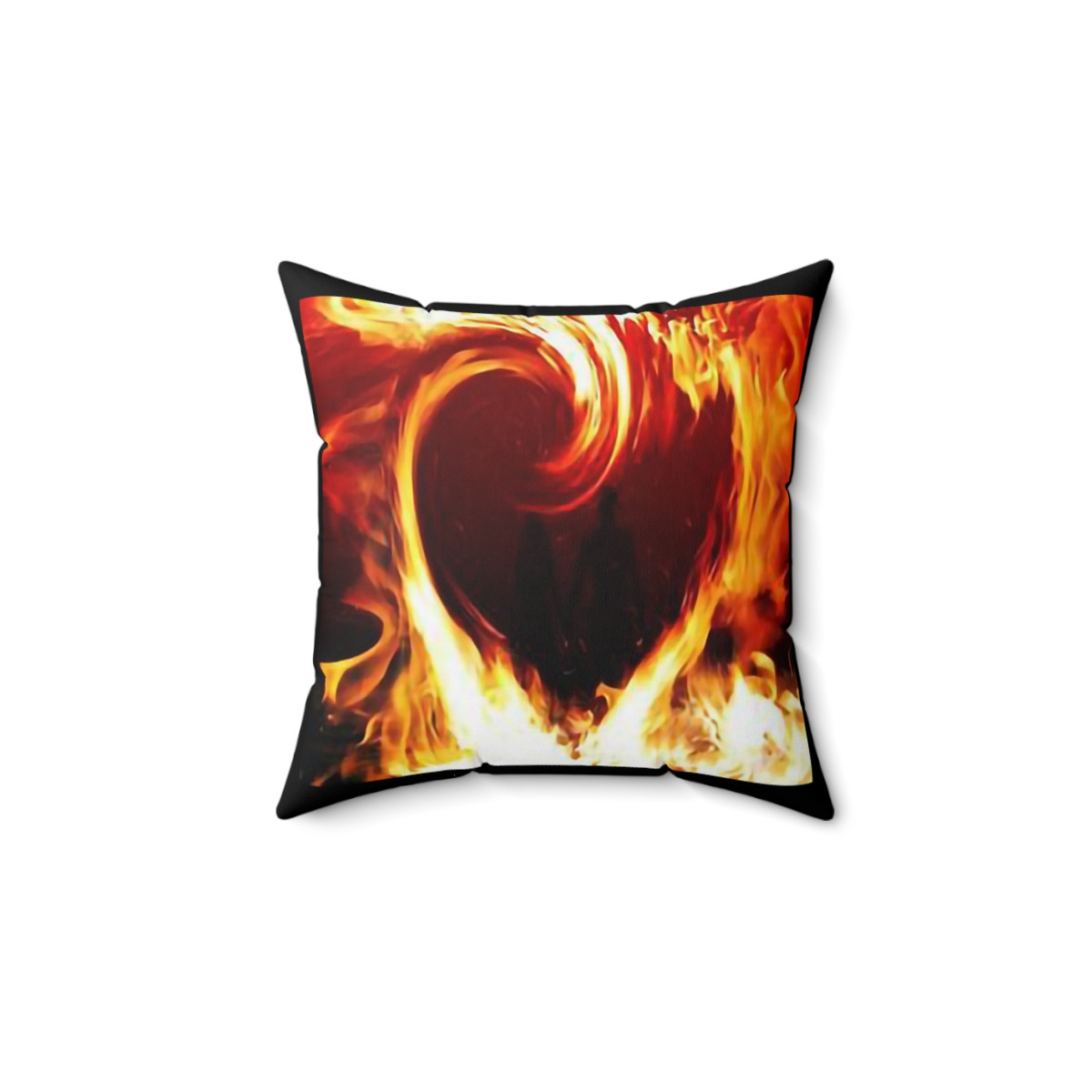 Burnin' Heart O Love Pillow Spun Polyester Square Pillow