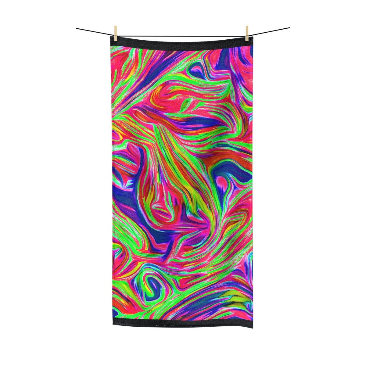 Color Swirl Design Number 14 Polycotton Towel