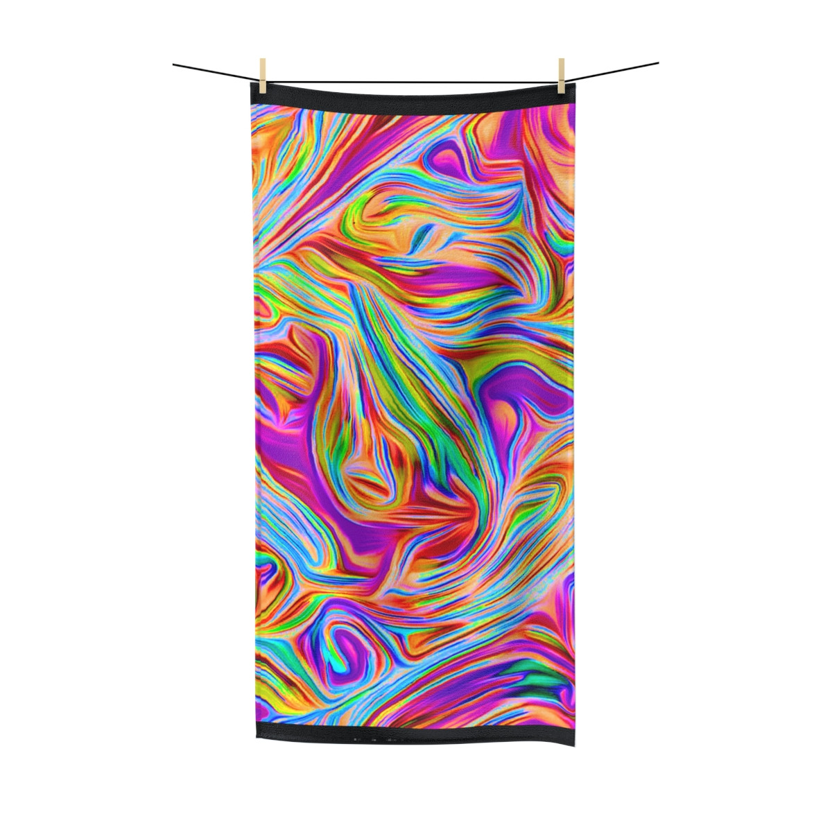Color Swirl Design Number 12  Polycotton Towel
