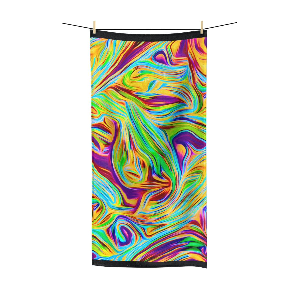 Color Swirl Design Number 13  Polycotton Towel