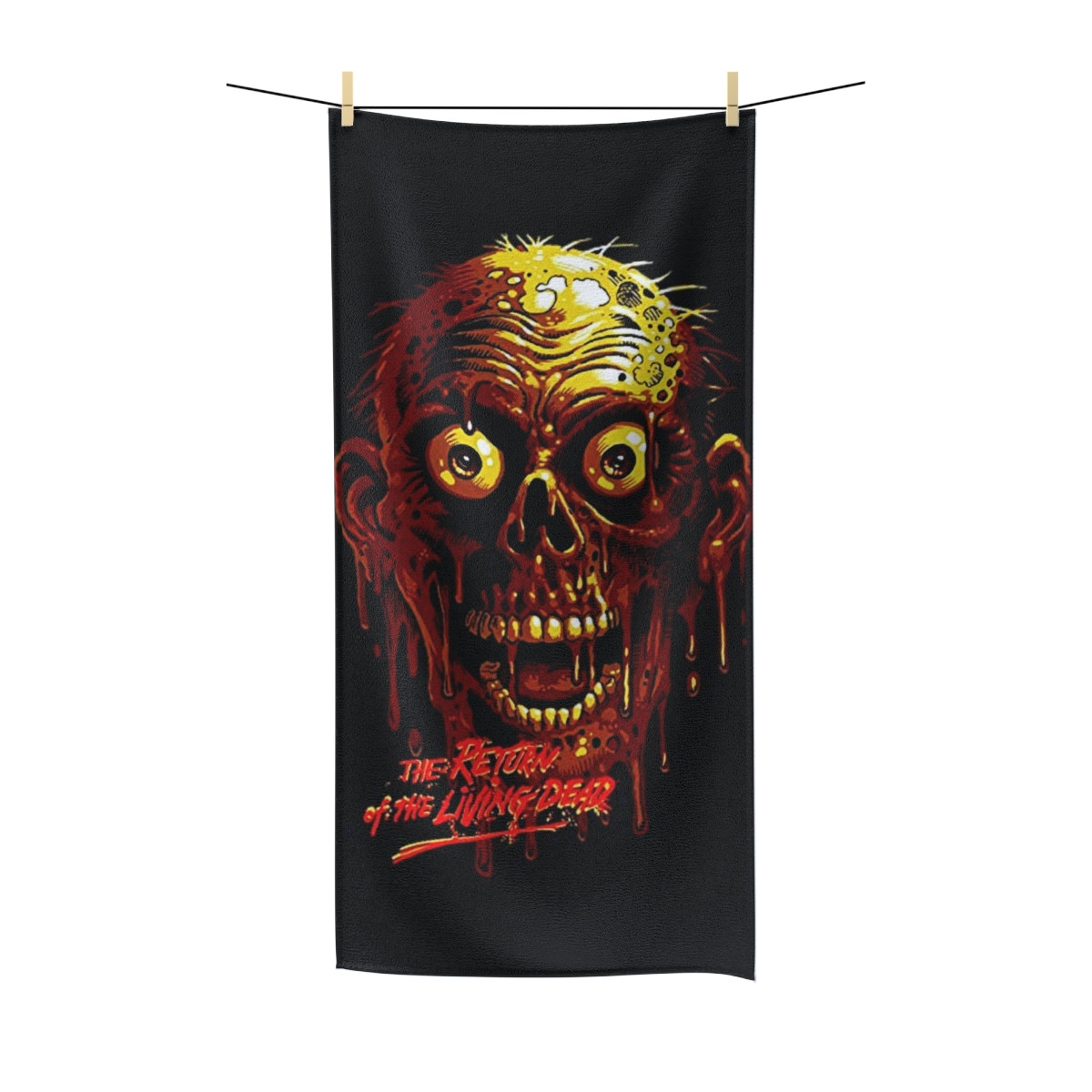 Return Of The Living Dead The Tar Man on Black Polycotton Towel