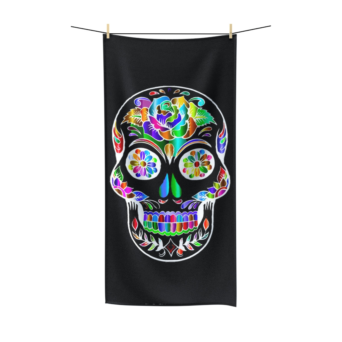 Cinco De Mayo Sugar Skull Polycotton Towel