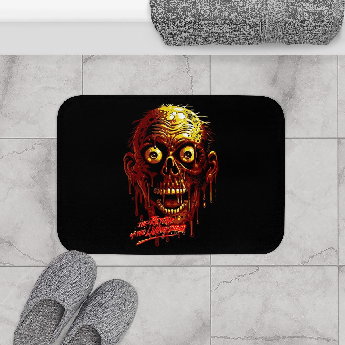 Return Of The Living Dead The Tar Man on Black Bath Mat