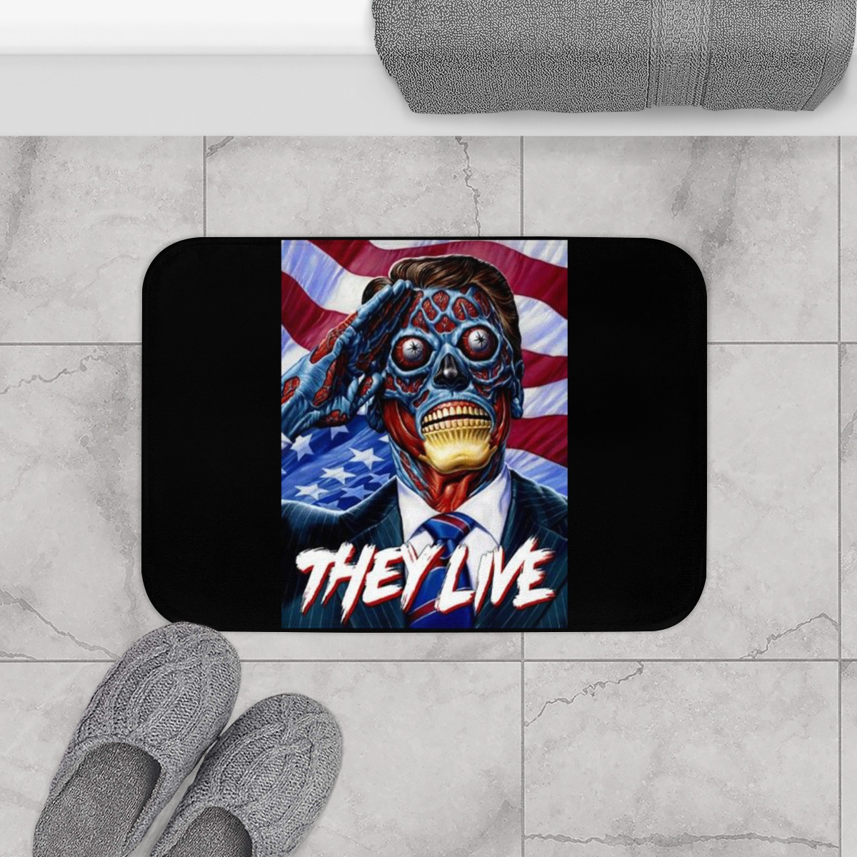 They Live on Black Bath Mat