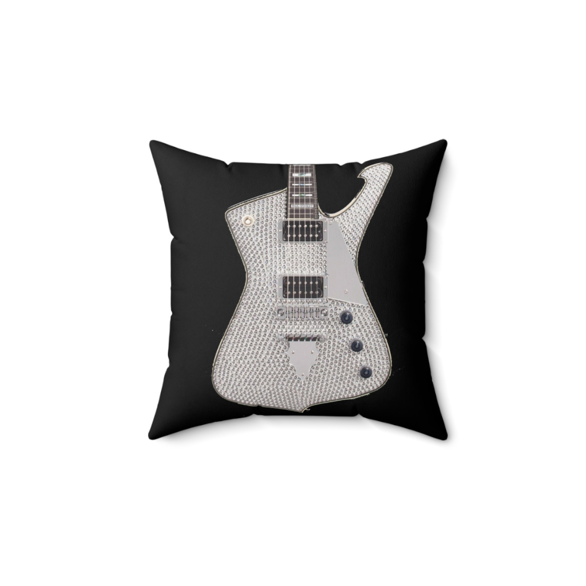KISS Paul Stanley Ibanez Rinestone Iceman  Pillow Spun Polyester Square Pillow 