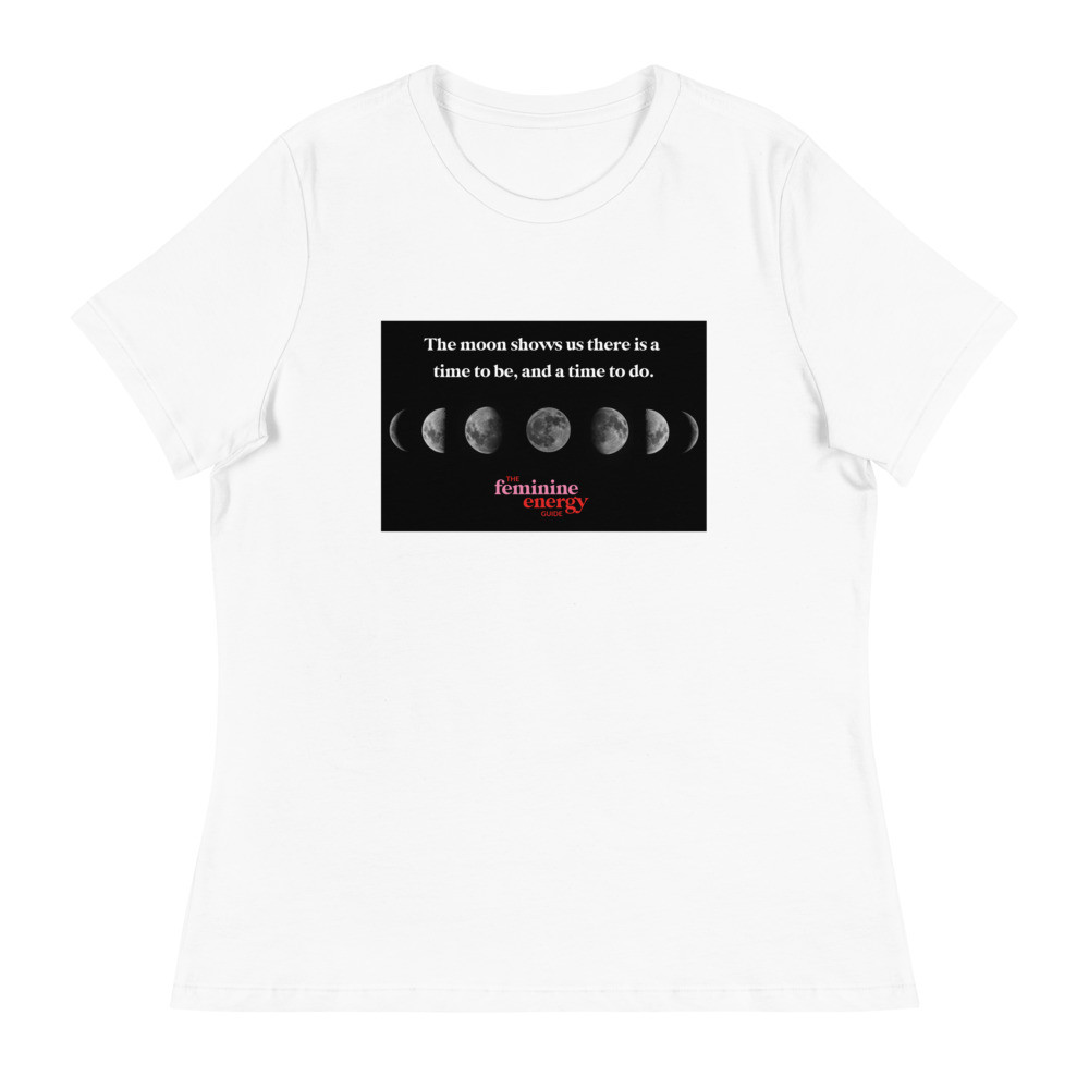 Moon Phases Women's Relaxed 2 Print T-Shirt