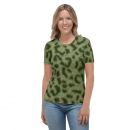 GREEN LEOPARD - Women's T-shirt Sizes XS - 2XL