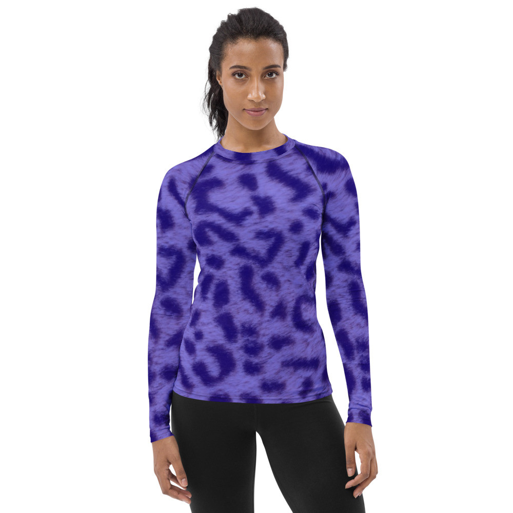 BLUE LEOPARD - Women's Rash Guard
