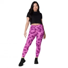 PINK LEOPARD - Leggings with pockets