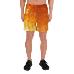 Orange Dandruff Fishing Design - Men's Athletic Long Shorts