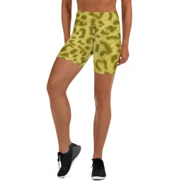 YELLOW LEOPARD - Yoga Shorts