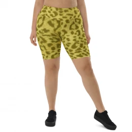 YELLOW LEOPARD - Biker Shorts