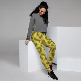 YELLOW LEOPARD - Women's Joggers Size XS to 3XL