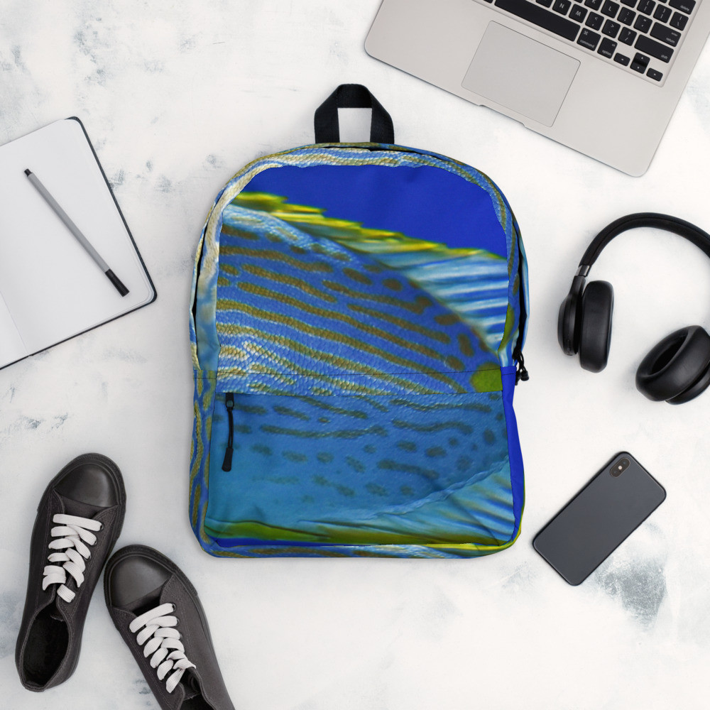 Blue Gold Fishing Design - Backpack