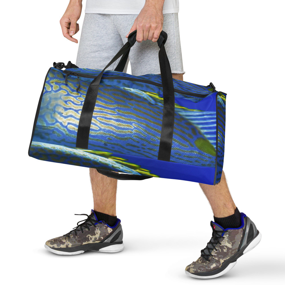 Blue Gold Fishing Design - Duffle bag