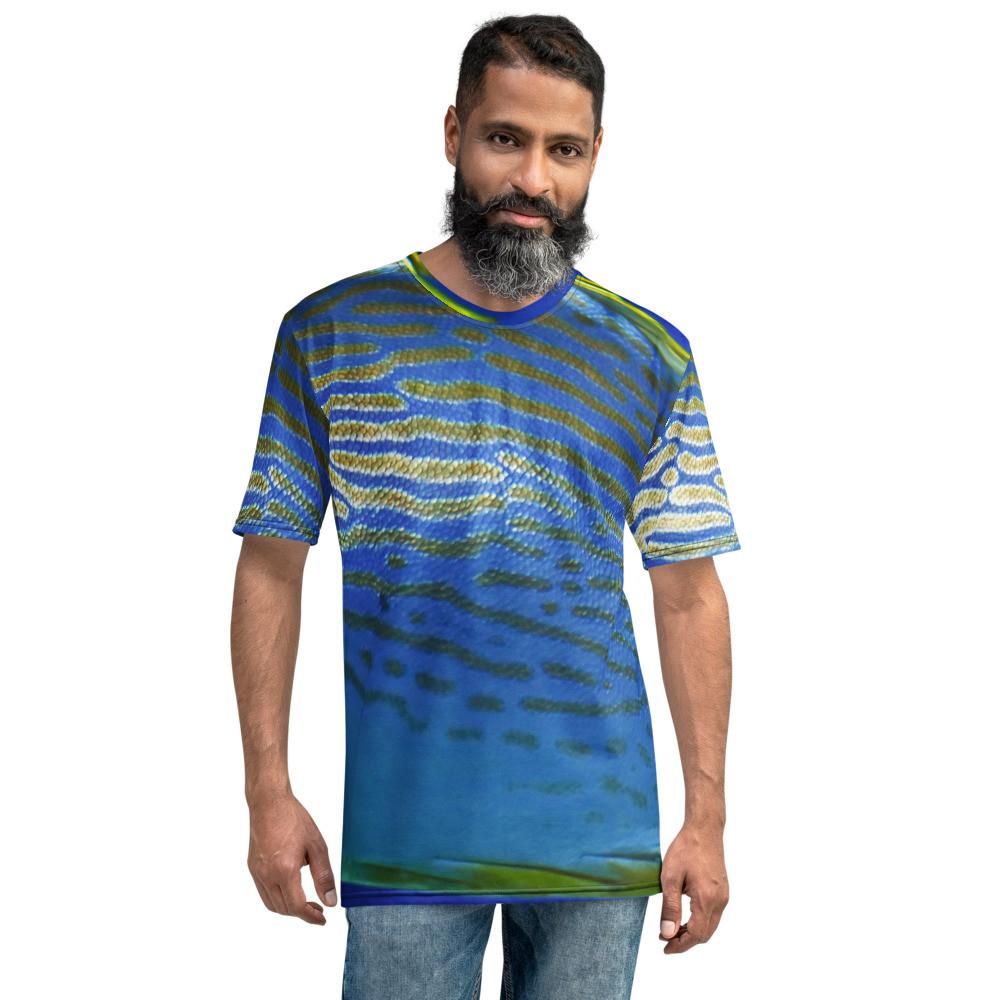 Blue Gold Fishing Design - Men's t-shirt