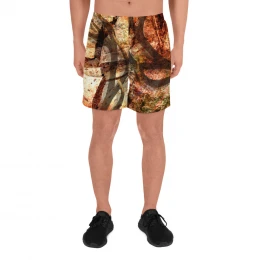 CAMO RED HUNT DESIGN - Men's Athletic Long Shorts