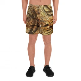 CAMO YELLOW HUNT DESIGN - Men's Athletic Long Shorts