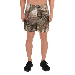 CAMO BROWN HUNT DESIGN - Men's Athletic Long Shorts
