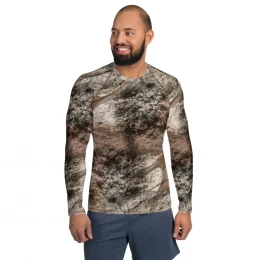 CAMO BROWN HUNT DESIGN - Men's Rash Guard