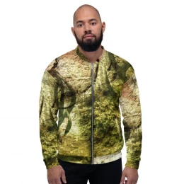 CAMO GREEN HUNT DESIGN - Unisex Bomber Jacket Size XS to 3XL