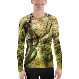 CAMO GREEN HUNT DESIGN - Men's Rash Guard Size XS - 3XL