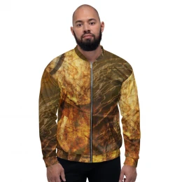 CAMO ORANGE HUNT DESIGN - Unisex Bomber Jacket