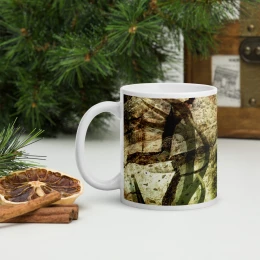 CAMO GREEN HUNT DESIGN - Mug Size 11 oz and 15 oz